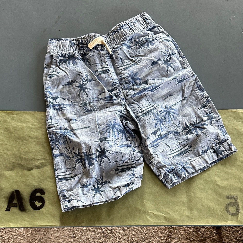 Place Blue Palm Print Kids Shorts
